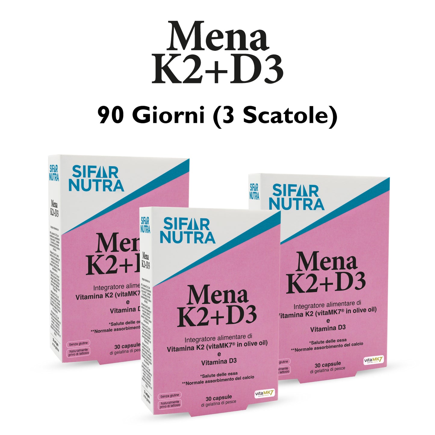 Mena K2 + D3 - 90 Days (3 Boxes)